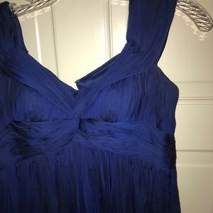 Teri Jon blue chiffon gown